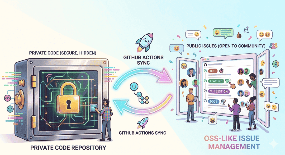 ソースコードを晒さないOSS運用:GitHub Issue双方向同期の構築
